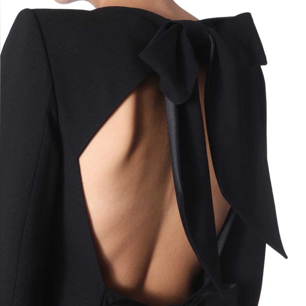 Saint Laurent WOOL DRESS WITH DOUBLE BOW ON BACK